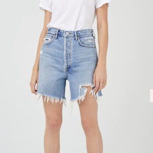 Agolde - Stella Short Distressed - Size 27- Colour: Blue